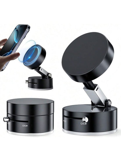 Vacuum Magnetic Suction Phone Holder – 360° Strong Magnet Phone Holder
