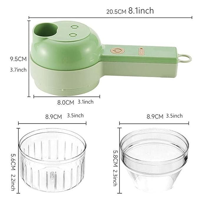 4-in-1 Portable Electric Vegetable Cutter Set | Smart Kitchen Helper