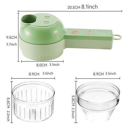 4-in-1 Portable Electric Vegetable Cutter Set | Smart Kitchen Helper